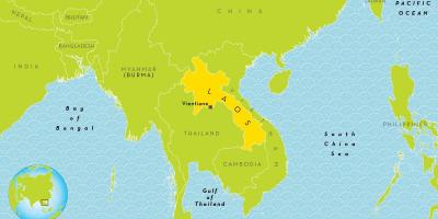 Laos staðsetningu á heiminum kort
