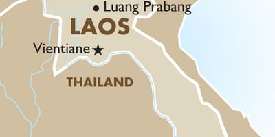 Kort af höfuðborg laos 