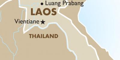 Kort af höfuðborg laos 