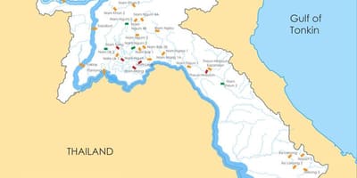 Kort af laos river