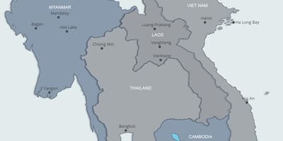 Kort af norður laos