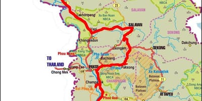 Kort af savannakhet laos